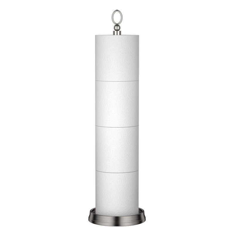ROLABAM Heavy Weighted Toilet Paper Holder (with Reserve Function) Free Standing Toilet Paper Storage - Image 1